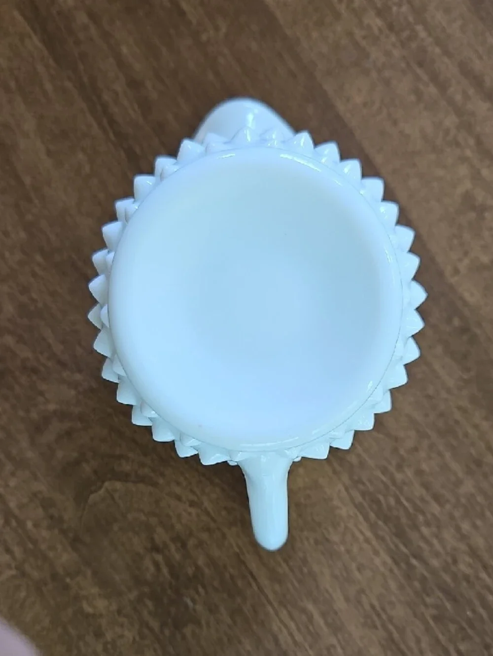 Vintage Fenton White Hobnail Milk Star Glass Creamer